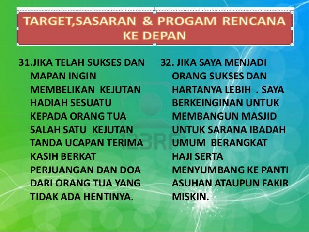 Visi misi progam dan rencana saya kedepan