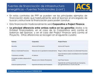 Fuentes de financiación de infraestructuras energéticas: D. Ignacio Elizalde, Subdirector Financiero de ACS
