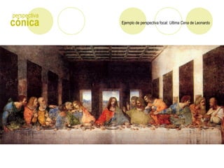 Ejemplo de perspectiva focal: Ultima Cena de Leonardocónica
perspectiva
 