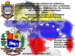 REPUBLICA BOLIVARIANA DE VENEZUELA
MINISTERIO DEL PODER POPULAR PARA LA DEFENSA
UNIVERSIDAD NACIONAL EXPERIMENTAL POLITECNICA
DE LA FUERZA ARMADA NACIONAL
UNEFA
EXTENSION SAN GENARO DE BOCONOITO
BOCONOITO ESTADO PORTUGUESA

 