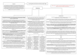 La teoría genética del desarrollo intelectual según Piaget
Limitaciones
Introducción:
Las tres ideas básicas de la teoría genética sobre el funcionamiento del psiquismo humano que
hemos expuesto ahora mismo constituyen un punto de partida excelente para elaborar una
concepción constructivista de la enseñanza y del aprendizaje escolar. Sin embargo, ellas solas no
son suficientes para coronar con éxito esta tarea porque presentan unas limitaciones serias
cuando se sitúa el punto de partida de la empresa en las exigencias que plantea el hecho de
tomar en consideración la naturaleza, las funciones y las características de la educación escolar,
en lugar de hacerlo, como ha sido habitual en la mayoría de las utilizaciones y aplicaciones
pedagógicas que se han realizado, en la propia teoría.
La primera limitación tiene origen en la clase particular de esquemas y de estructuras que ha estudiado la
teoría genética y en los instrumentos teóricos y metodológicos que utiliza para describirlos y para explicar
su génesis y desarrollo (Coll, 1983b).
Del conjunto de esquemas y estructuras de las que dispone una persona -en un momento determinado de su
desarrollo para interpretar la realidad-, la teoría genética ha centrado su atención en aquellos que se
corresponden con las nociones básicas y constitutivas del pensamiento racional. Y los ha descrito en términos
de esquemas de acción, de esquemas de acción interiorizados –o esquemas representativos– y de reglas de
combinación de esquemas –u operaciones que permiten combinar esquemas para constituir totalidades de
conjunto, es decir, estructuras.
EJEMPLO: en el período de la inteligencia sensoriomotriz, que va desde el nacimiento hasta los 18-24 meses
poco más o menos, los esfuerzos se dirigen de manera prioritaria a estudiar la permanencia del objeteo y la
construcción de la causalidad, del tiempo y del espacio prácticos. En el período intuitivo, más o menos entre
los 2 y los 7-9 años, se estudia la génesis de la lógica de las clases y de las relaciones (clasificaciones y
seriaciones), del número, del espacio representativo, del tiempo, de la velocidad, de la causalidad, de la
conservación de las cantidades continuas y discretas (sustancia, peso, volumen), etc. Y en el período siguiente,
aquel que lleva del pensamiento concreto al pensamiento formal, aproximadamente entre los 9-10 años y los
15-16, el protagonismo corresponde al estudio del azar, la combinatoria, las proporciones, las nociones
probabilísticas, etc.
La pregunta que surge entonces es la siguiente: ¿estos esquemas y estas estructuras estudiadas por la teoría
genética son apropiados para entender y explicar cómo los alumnos y las alumnas interpretan y tratan de
asimilar los contenidos escolares?
SÍ: los esquemas que utilizan los alumnos para interpretar y tratar de asimilar los contenidos escolares en un
momento determinado de su escolaridad, en parte, los determina o los condiciona el nivel de desarrollo
operatorio que han alcanzado. El hecho de que un alumno concreto tenga la posibilidad de llevar a cabo un
razonamiento hipoteticodeductivo de tipo formal o no la tenga, condicionará de manera significativa los
esquemas de asimilación y de interpretación, y en consecuencia la capacidad de aprender y de obtener
provecho de la enseñanza sistemática, respecto a un contenido escolar concreto.
PERO: los esquemas de asimilación e interpretación que activa el estudiante, cuando empieza la tarea de
aprender contenidos escolares como los que hemos mencionado no son preconcepciones e ideas previas,
estructuras “desencarnadas” de esquemas de acción o esquemas representativos en el sentido de la teoría
genética (como han puesto de manifiesto los estudios sobre las teorías implícitas).
Los esquemas de asimilación e interpretación que activa el estudiante son “conjuntos organizados de
conocimientos” relativos a estos contenidos concretos escolares.
La complejidad y la riqueza interna de estos “conjuntos organizados de conocimientos”, como también de las
relaciones que mantienen entre ellos, no es ajena a la capacidad cognitiva de los alumnos entendida como
competencia operatoria, ni es indiferente a ella. No obstante, como tales conjuntos organizados de
conocimientos sobre aspectos particulares de la realidad, habrá que buscar su origen en las experiencias
previas que hayan podido tener los alumnos en el transcurso de su vida cotidiana o de su historia escolar.
Si queremos comprender y explicar la función que cumplen como punto de partida del aprendizaje escolar,
deberemos dirigir nuestra atención hacia estos “conjuntos organizados de conocimientos”, cuyas
características son obviamente diferentes de las que tienen los conjuntos organizados de esquemas –las
estructuras operatorias– de la teoría genética, cuya identificación y descripción requieren instrumentos
conceptuales y metodológicos diferentes de aquellos que utiliza esta teoría.
El origen de la segunda limitación reside, en parte, en esta inadecuación parcial
de los esquemas y estructuras estudiados por la teoría genética cuando se
refieren a los contenidos escolares, y en parte también en el papel crucial que
tiene el principio de equilibración mayorante como auténtico motor del
desarrollo y del progreso intelectual.
Recordatorio Teoría: Cuando una estructura operatoria o una determinada
forma de organización de esquemas entra en un estado de desequilibrio por la
razón que sea, hay una tendencia natural y espontánea –cuyo origen se
encuentra en la herencia biológica funcional de la especie humana– a
restablecer el equilibrio en un plano superior mediante la construcción de una
nueva organización menos expuesta a desajustes y a desequilibrios potenciales;
es decir, una organización de esquemas que tiene un nivel de equilibrio mayor
que el anterior y que permite, en consecuencia, una versatilidad mayor y un
mayor alcance en los intercambios funcionales con el entorno.
Crítica: El problema surge al intentar trasladar este principio desde las
estructuras operatorias a los conjuntos organizados de conocimientos que son
más apropiados para identificar y describir los esquemas de interpretación con
los que los alumnos emprenden el aprendizaje de contenidos escolares
concretos.
La equilibración mayorante no se produce de una manera espontánea y
natural en este caso, como pone de relieve la experiencia cotidiana de cualquier
profesor que intenta, y no siempre con éxito, modificar los “conjuntos
organizados de conocimientos” de sus alumnos respecto a un contenido de
aprendizaje cualquiera.
Recordatorio teoría:
-el desequilibrio que activa el proceso de cambio de la organización inicial del conocimiento,
-el restablecimiento a un nivel superior del equilibrio perdido,
Es necesario llevar a cabo esfuerzos considerables a fin de que se produzcan, ya que sin estos esfuerzos lo más probable es que, en la
mayoría de los casos, la “equilibración mayorante” de los conocimientos relativos a los contenidos escolares se produzca más bien “tarde”
que “pronto”, e incluso es posible que, más a menudo de lo que sería necesario, no llegue a producirse nunca.
Por decirlo en otras palabras, la equilibración mayorante que en el caso de las estructuras operatorias actúa sobre la base de una tendencia
de naturaleza y origen biológicos, en el caso de las estructuras o los conjuntos organizados de conocimientos sobre los contenidos escolares
sólo se puede entender a partir de la influencia de los agentes educativos, es decir, de la enseñanza.
Ahora bien, esta conclusión nos lleva directamente a la tercera limitación que habíamos anunciado antes. ¿Cómo se puede dar cabida a
la enseñanza en un modelo dirigido a explicar el proceso de equilibrio-desequilibrio-reequilibración de estos “conjuntos organizados de
conocimientos” que los alumnos y las alumnas construyen sobre los contenidos escolares? La dificultad para encontrar en la teoría
genética una respuesta adecuada a esta pregunta es manifiesta.
La explicación genética nos dibuja un sujeto que se desarrolla gracias a los intercambios funcionales –la interacción– que establece con su
entorno, construyendo formas de organización mental –estructuras operatorias– progresivamente más potentes y complejas como
resultado de la tendencia a la equilibración mayorante que regula estos intercambios. Esta construcción, es un proceso básicamente
individual en el sentido de que todos y cada uno de los seres humanos somos protagonistas y agentes de nuestro propio proceso de
desarrollo.
Todos los miembros de la especie humana, por el hecho de serlo, estamos predestinados individualmente, por así decirlo, a reeditar el
mismo proceso básico de aprendizaje ontogenético, aunque este proceso se produzca con variantes infinitas e irrepetibles en cada uno de
nosotros, con respecto al camino seguido. Además, este proceso responde en gran manera a una dinámica interna, intrapsicológica, ya que
implica las formas de organización de nuestra conducta –esquemas de acción, esquemas de acción interiorizados y formas de organización
de los esquemas– y supone, en cada nivel del aprendizaje, la construcción de otras nuevas a partir de la diferenciación, la coordinación y la
reestructuración de las que existían en el nivel anterior.
Hasta aquí no habría ninguna dificultad más para trasladar la explicación al proceso de construcción de conocimientos sobre los contenidos
escolares.
Crítica:
La dificultad surge del hecho de que, en la explicación genética, el proceso no es solamente individual y en una gran parte interno, sino que
también es solitario.
El sujeto de Piaget es un sujeto que construye en soledad en un sentido muy profundo. Es cierto que para desarrollarse y construir
necesita, además de un proceso de maduración biológica adecuado, mantener a menudo intercambios con el entorno físico –los objetos– y
social –las otras personas–. Pero no es menos cierto que en estos intercambios aquello que cuenta no son tanto las características y
propiedades específicas de los objetos o de las personas concretas con las que interactúa, como las formas de organización de las acciones
–esquemas y estructuras– que despliega, de cuya revisión surgirán nuevas formas de organización.
En este marco explicativo, el sujeto necesita a los otros para desarrollarse y construir, pero los otros son “unos otros cualesquiera”,
perfectamente intercambiables, sin ninguna función más que la de servir de soporte a la dinámica del cambio y revisión de las formas de
organización de la acción, dinámica que responde al principio de la equilibración mayorante que preside, guía y orienta el desarrollo
cognitivo y el funcionamiento psicológico humano.
La situación que encontramos en los procesos escolares de enseñanza y aprendizaje es sensiblemente diferente de la que se perfila detrás
de esta explicación. Si hay alguna característica que destaque por encima de todas las demás en el aprendizaje escolar es el hecho de que
tiene lugar, por definición, en un contexto comunicativo. Las situaciones escolares de enseñanza y aprendizaje son, antes de nada y sobre
todo, situaciones comunicativas en las que los alumnos construyen conocimientos junto con otros –el profesor o la profesora y los
compañeros y las compañeras– y muy a menudo gracias a los otros.
Introducir la enseñanza en la explicación del proceso de equilibrio-desequilibrio- reequilibración de los conocimientos que construyen los
alumnos sobre los contenidos escolares obliga, pues, a introducir la presencia de los otros no sólo como soporte, apoyo o excusa a fin de
que se desencadene la dinámica de construcción, sino como auténticos coprotagonistas cuya influencia es decisiva tanto a fin de que el
proceso se desarrolle y alcance el éxito, como a fin de que se oriente en un sentido o en otro.
NOTA: el punto: 5.2. El origen y la evolución de la psicología de la educación, no está incluido en este
esquema. Para este punto consultad los materiales oficiales.
esta experiencia
muestra que no siempre
es fácil provocar el
desequilibrio de los
conocimientos iniciales
con el que los alumnos
emprenden un
contenido de
aprendizaje; entre otras
razones porque estos
conocimientos iniciales,
fruto de las experiencias
vitales y educativas
previas de los alumnos,
suelen tener un valor
adaptador que en
ocasiones los hace
particularmente
resistentes al cambio.
aceptando que se haya
conseguido provocar el
desequilibrio previo a la
integración de nuevos
conocimientos, el paso
hacia un estado nuevo
de equilibrio no es
automático ni fácil,
como lo demuestra el
estado de confusión, a
veces prolongado, en el
que pueden quedar
hundidos algunos
alumnos una vez han
tomado conciencia de
que sus conocimientos
iniciales son
inadecuados para
asimilar e interpretar los
contenidos escolares
que intentan aprender.
las actividades de
enseñanza y aprendizaje
que se llevan a cabo en
el aula para trabajar
estos contenidos no
siempre dan lugar a una
organización nueva de
cuyos conocimientos se
pueda afirmar que
presenta un grado más
elevado de equilibrio
que la organización
inicial; es decir, no lleva
automáticamente a un
tipo de organización de
los conocimientos que
permita una versatilidad
y una estabilidad mayor
y un alcance más amplio
en los intercambios
funcionales con el
entorno que hacen
intervenir los contenidos
escolares trabajados.
 