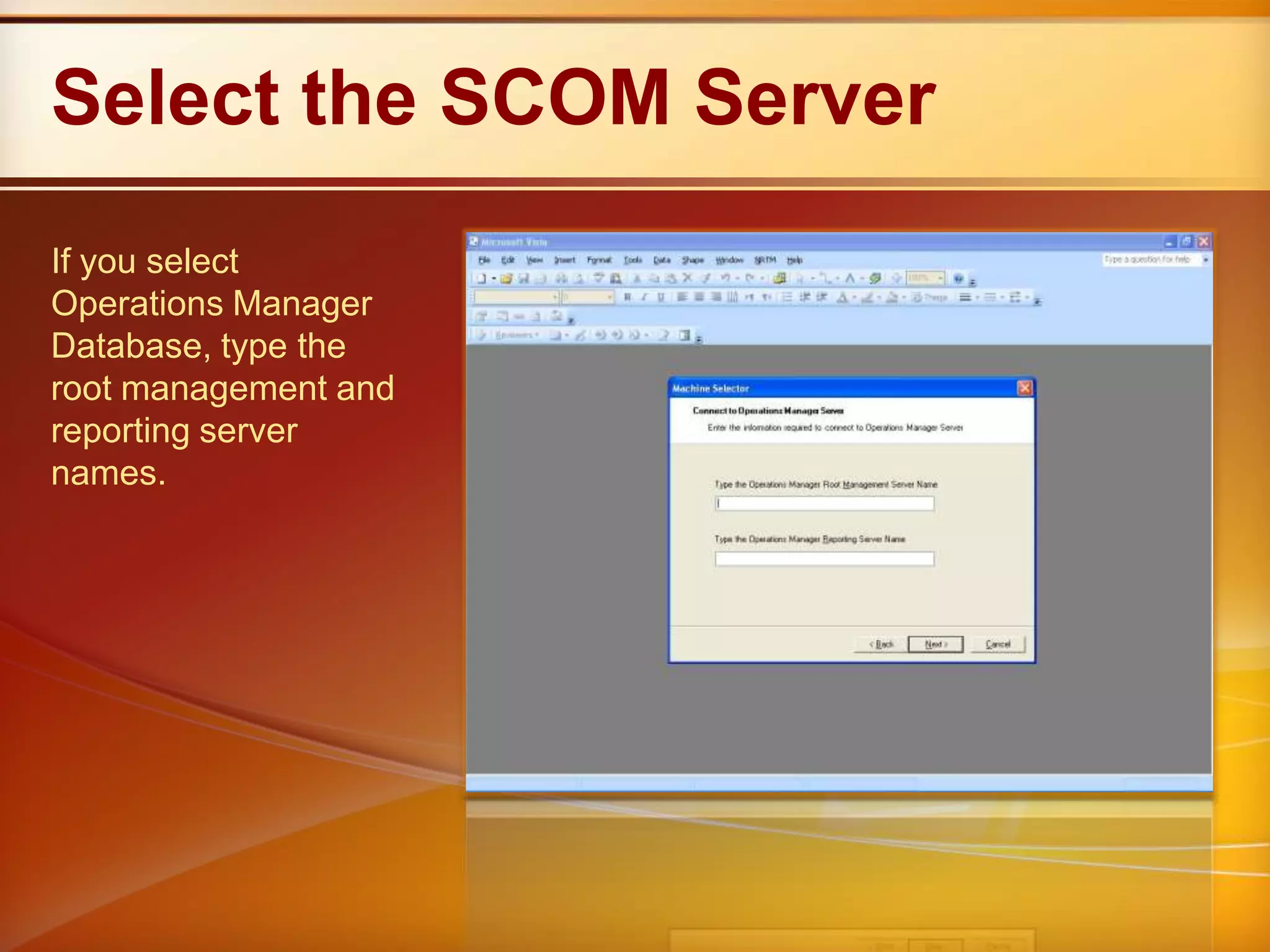 Solution OverviewTheData Center Disk Space Monitoring Connector does the following:Uses Visio data graphics to show server details