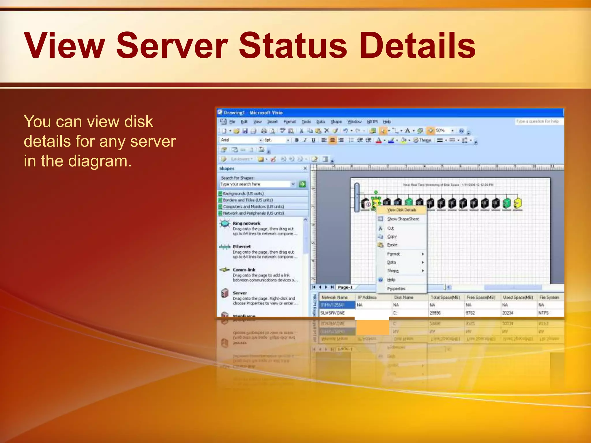 Start MonitoringTo get details about disk space, start the monitoring process.