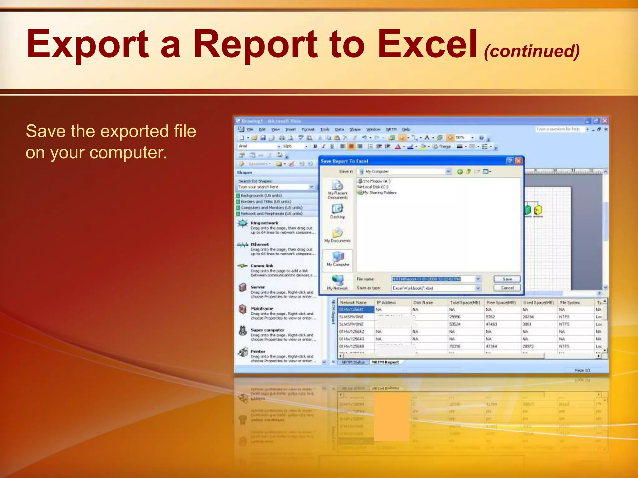View Server Status DetailsYou can view disk details for any server in the diagram.