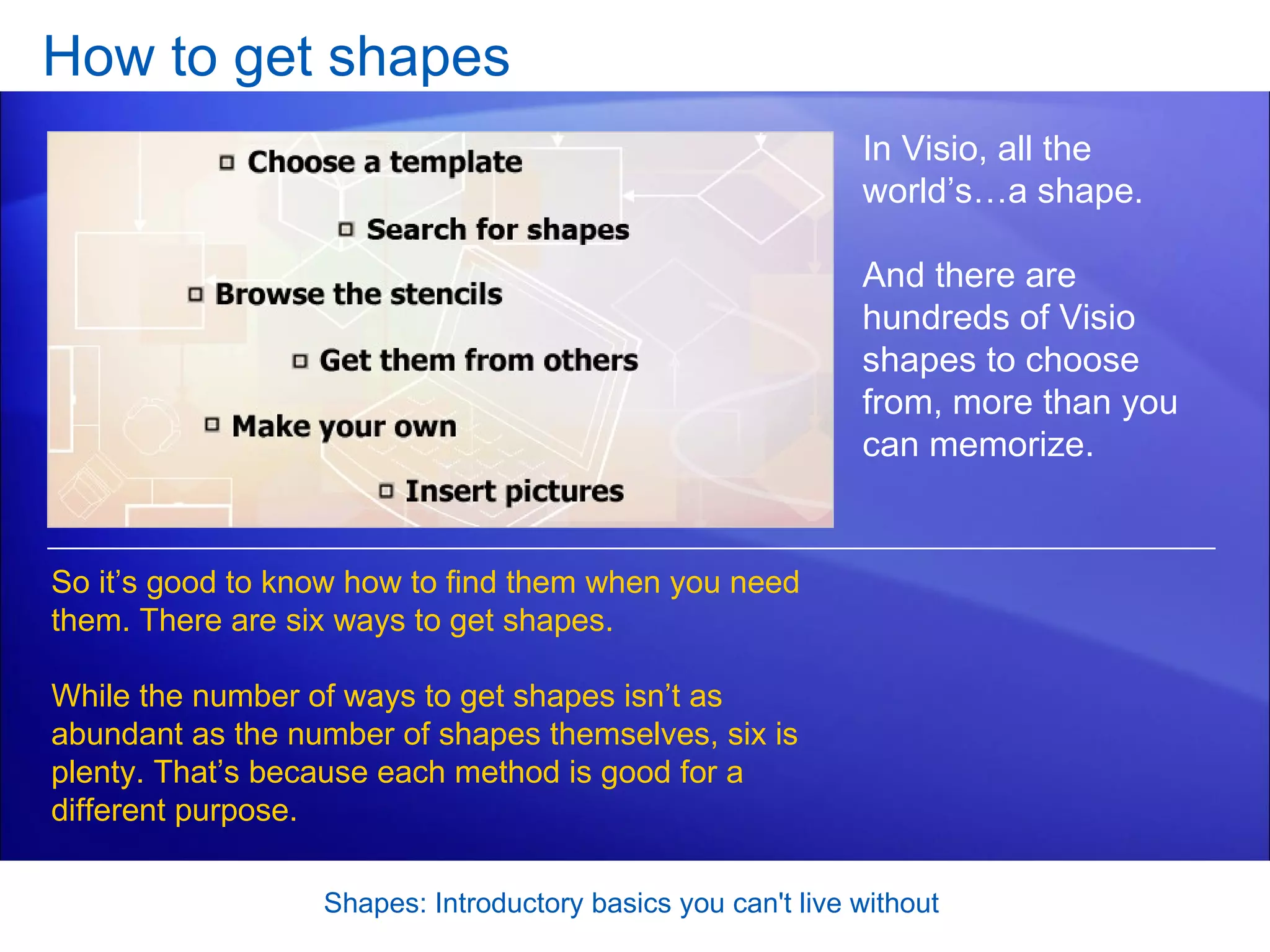 Visio 2007ΓΉ Shapes Introductory Basics You Can T Live Without | PPT