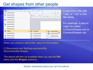 Visio 2007ù Shapes Introductory Basics You Can T Live Without | PPT
