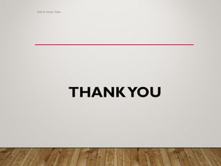 THANKYOU
Get to know Visio
 