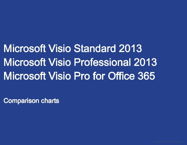 Visio 2013 Comparison Chart