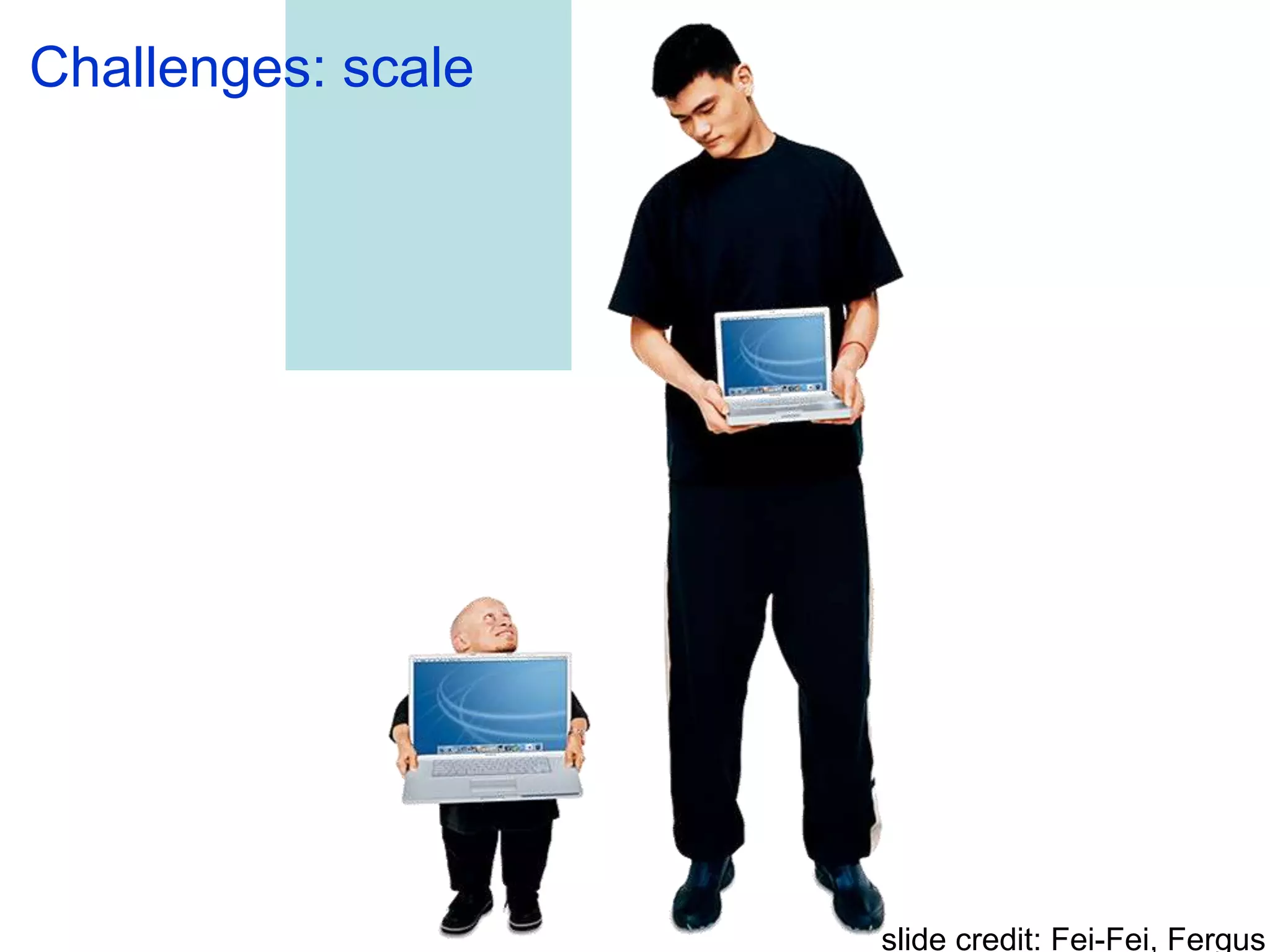 Challenges: scale
slide credit: Fei-Fei, Fergus
 