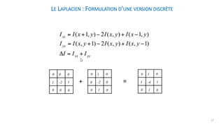 LE LAPLACIEN : FORMULATION D’UNE VERSION DISCRÈTE
52
 
