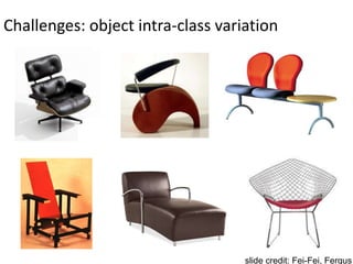 Challenges: object intra-class variation
slide credit: Fei-Fei, Fergus
 