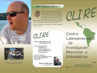 Bobby Lynch
Director CLIRE
 