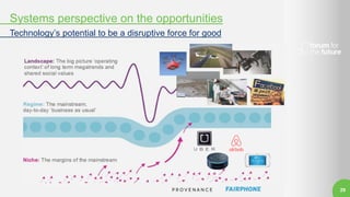 29
Systems perspective on the opportunities
Technology’s potential to be a disruptive force for good
 