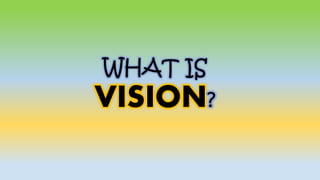 WHAT IS
VISION?
 