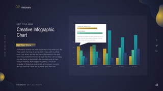 43
V I S I O N A R Y
Creative Infographic
Chart
E D I T T I T L E H E R E
A wonderful serenity has taken possession of my entire soul, like
these sweet mornings of spring which I enjoy with my whole
heart. I am alone, and feel the charm of existence in this spot,
which was created for the bliss of souls like mine. I am so happy,
my dear friend, so absorbed in the exquisite sense of mere
tranquil existence, that I neglect my talents. I should be
incapable of drawing a single stroke at the present moment;
and yet I feel that I never was a greater artist than now.
G e t Yo u r S t y l e
60%
80%
FINANCIALANALYTICS
INVESTMENT
A wonderful serenity has taken possession of my
entire soul, like these sweet mornings of spring
which I enjoy with my whole heart.
 