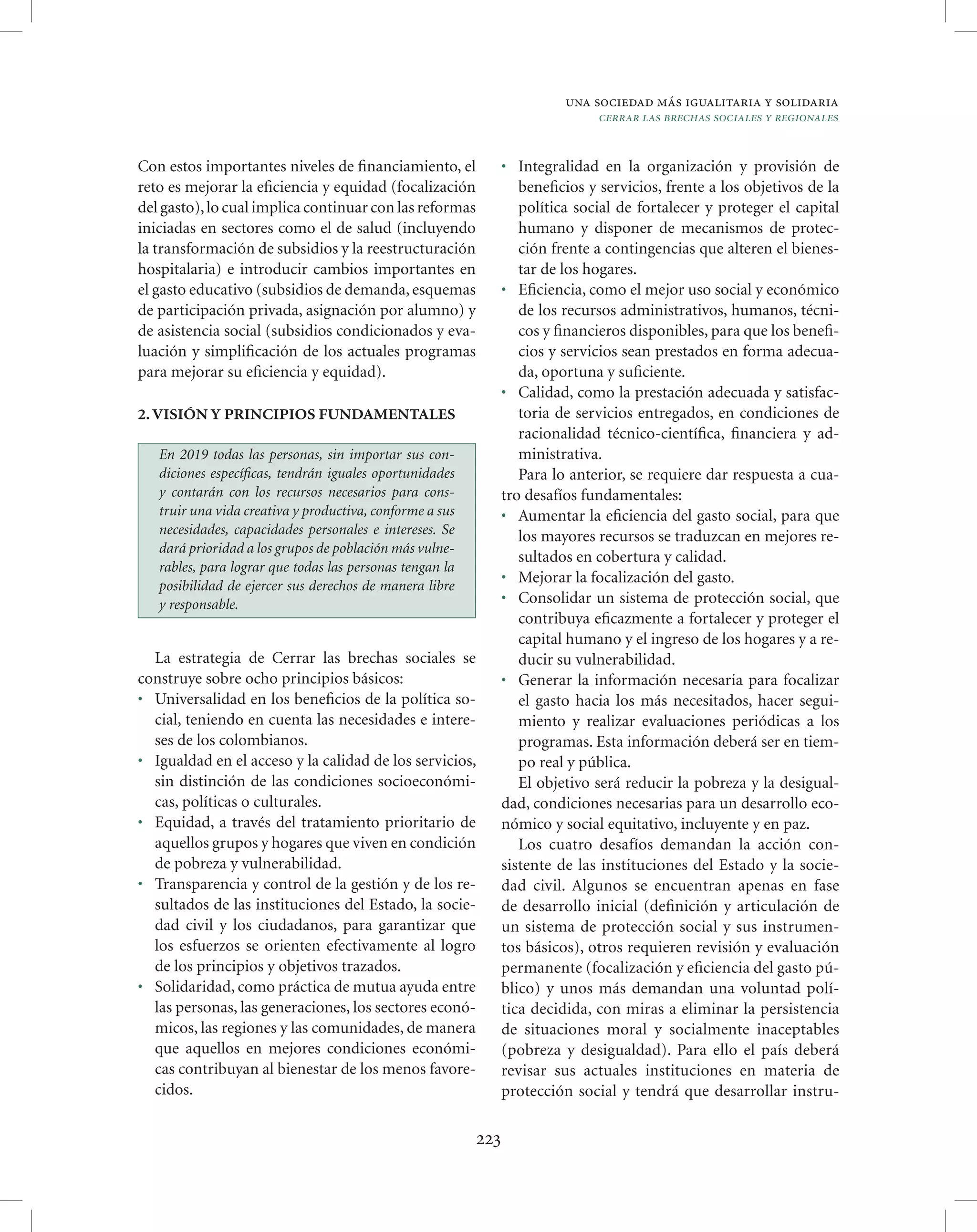 Vision colombia 2019