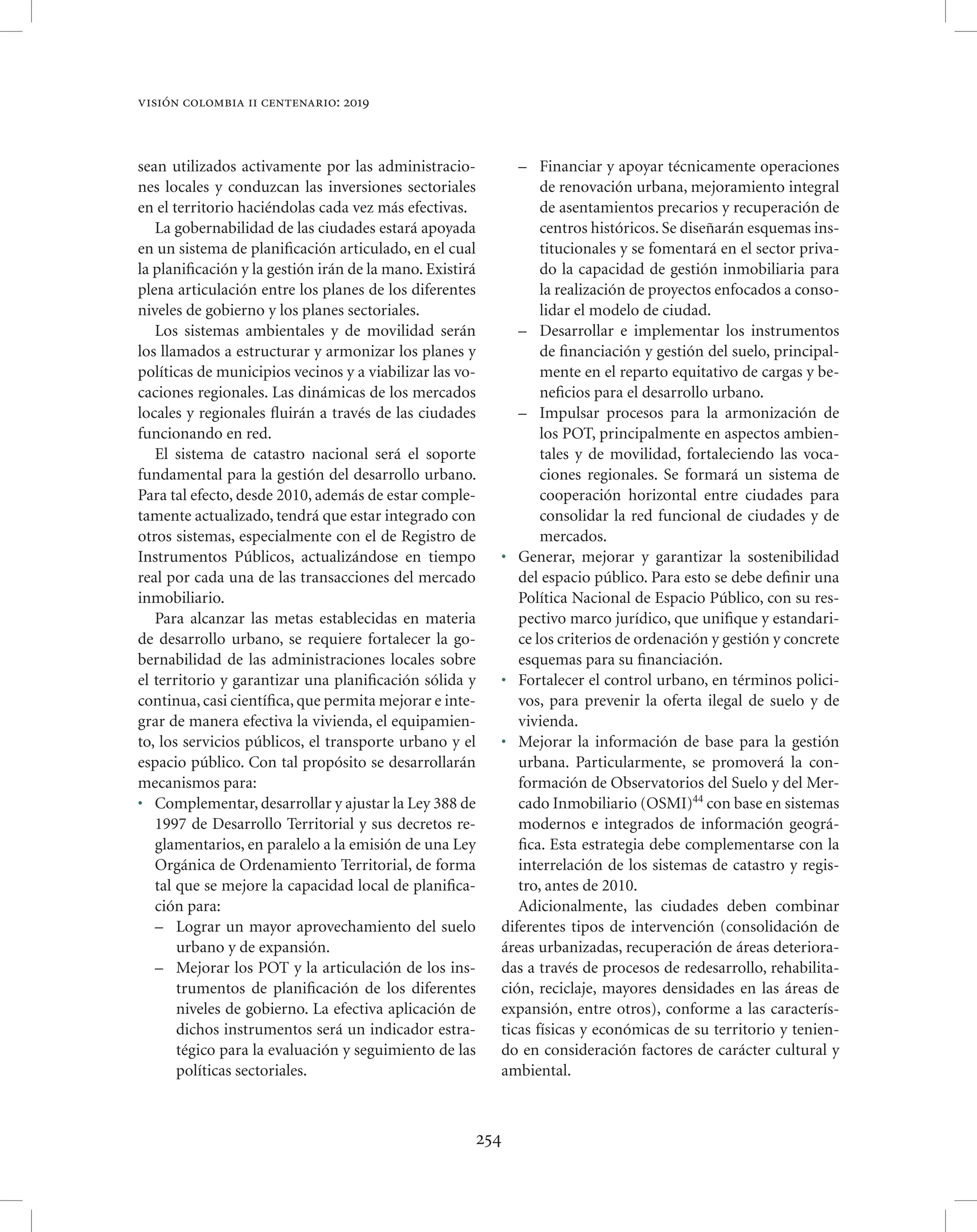 Vision colombia 2019