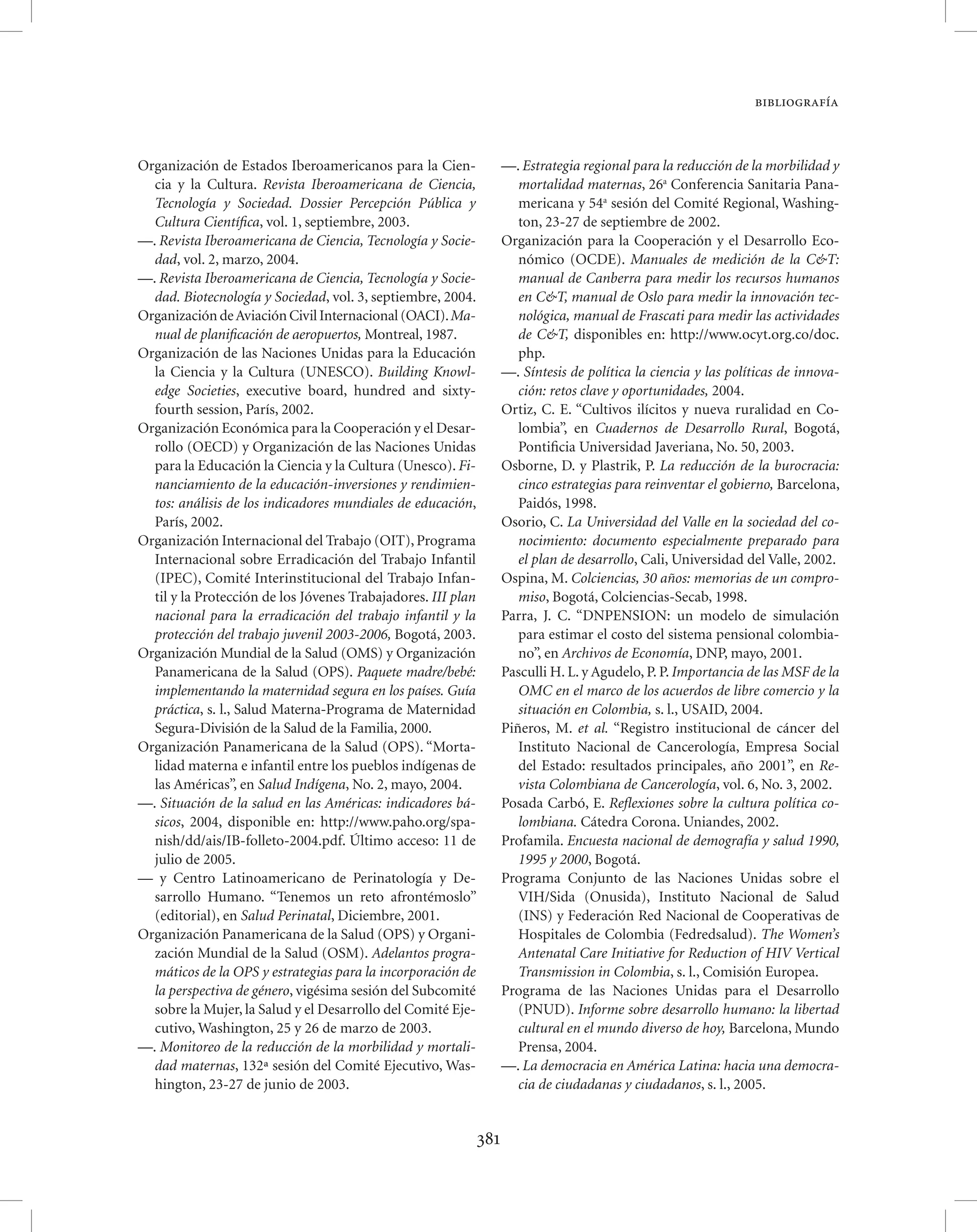 Vision colombia 2019