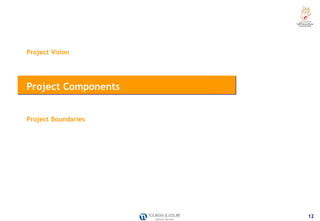 Project Vision




Project Components


Project Boundaries




                     12
 