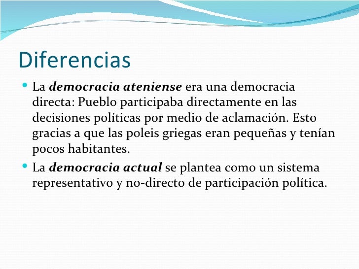 Diferencias Entre La Democracia Griega Y La Actual - Esta ...