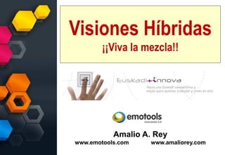 Visiones Híbridas
        ¡¡Viva la mezcla!!




           Amalio A. Rey
www.emotools.com    www.amaliorey.com
 