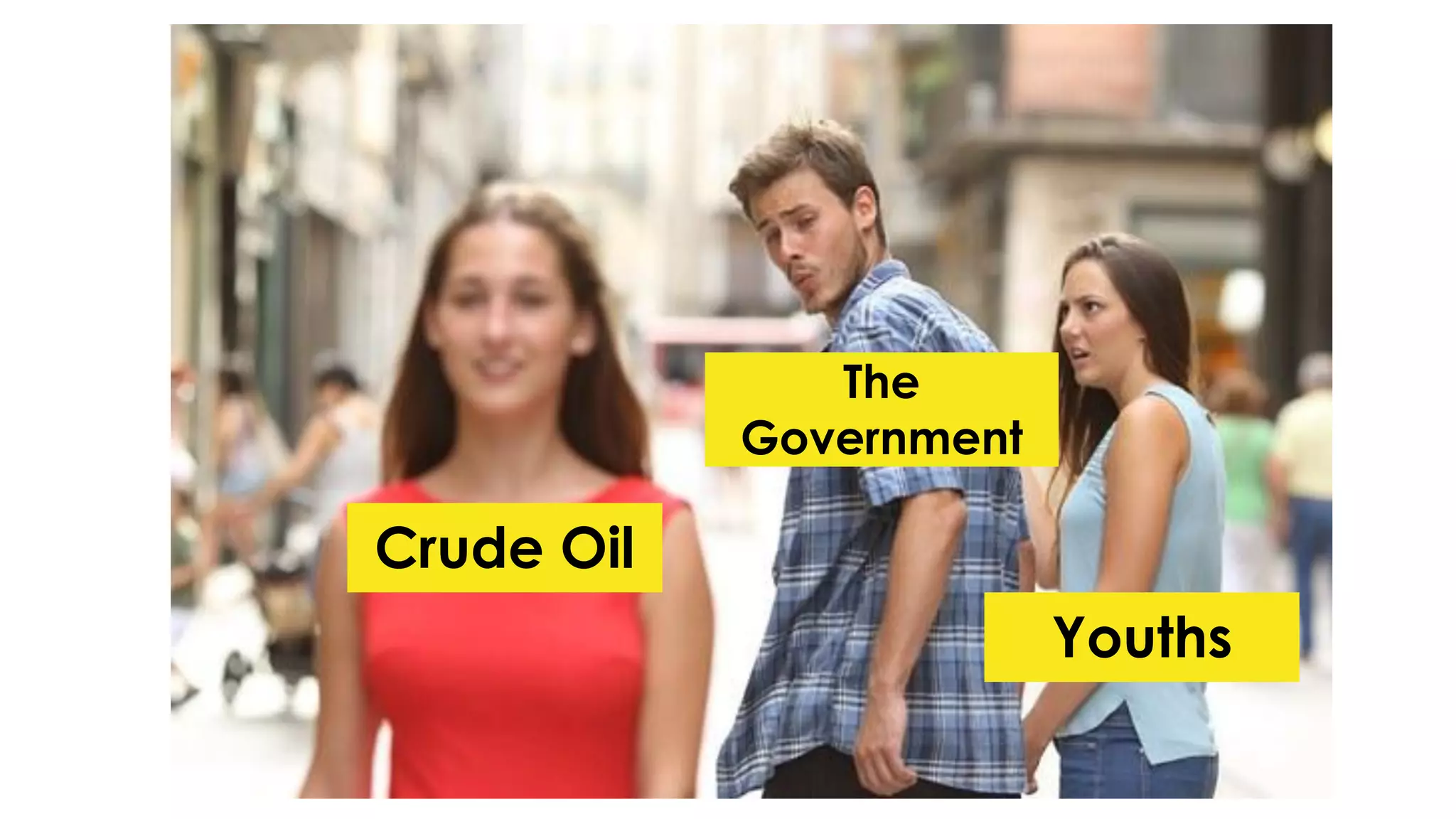 The
Government
Crude Oil
Youths
 