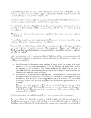 Vision For Health Care In Barbados | PDF