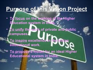 Vision for higher education in india | PPT