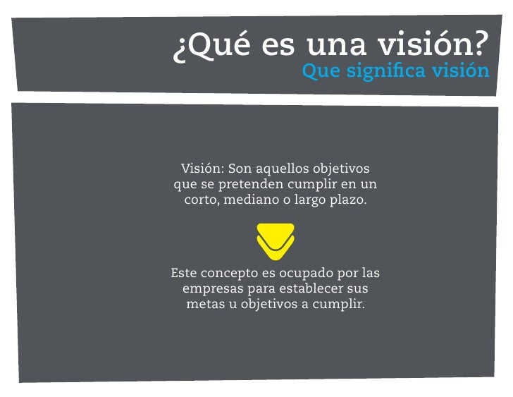 Como realizar una visión personal