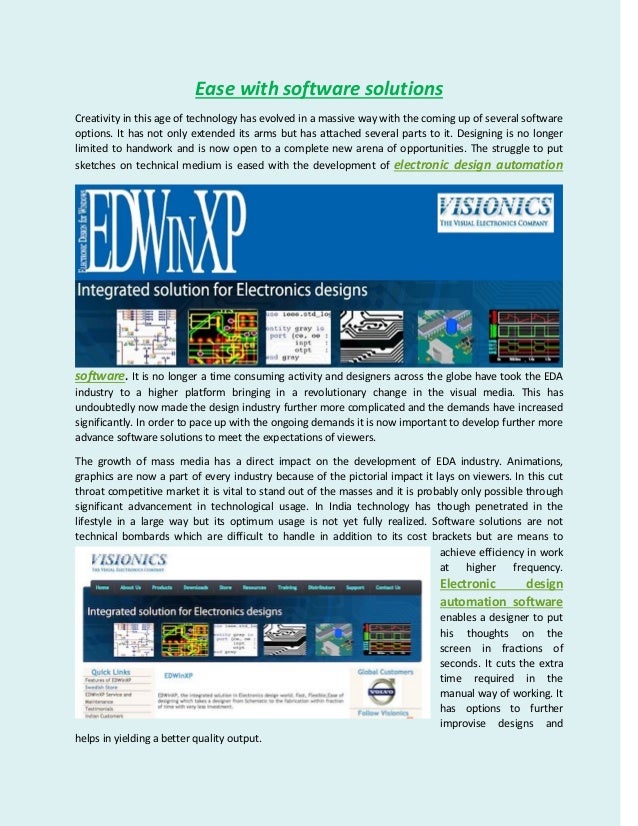 Visionics an electronic design automation software company in sweden