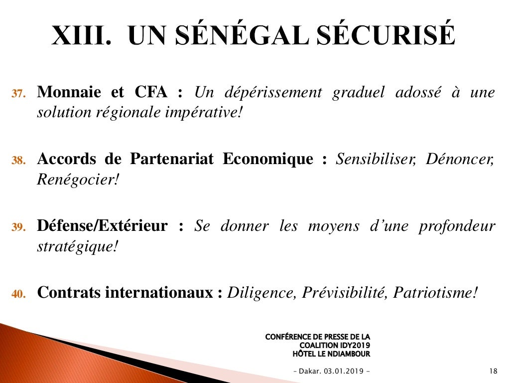 VISION PROGRAMMATIQUE 1 3 15 45 DE LA COALITION IDY2019