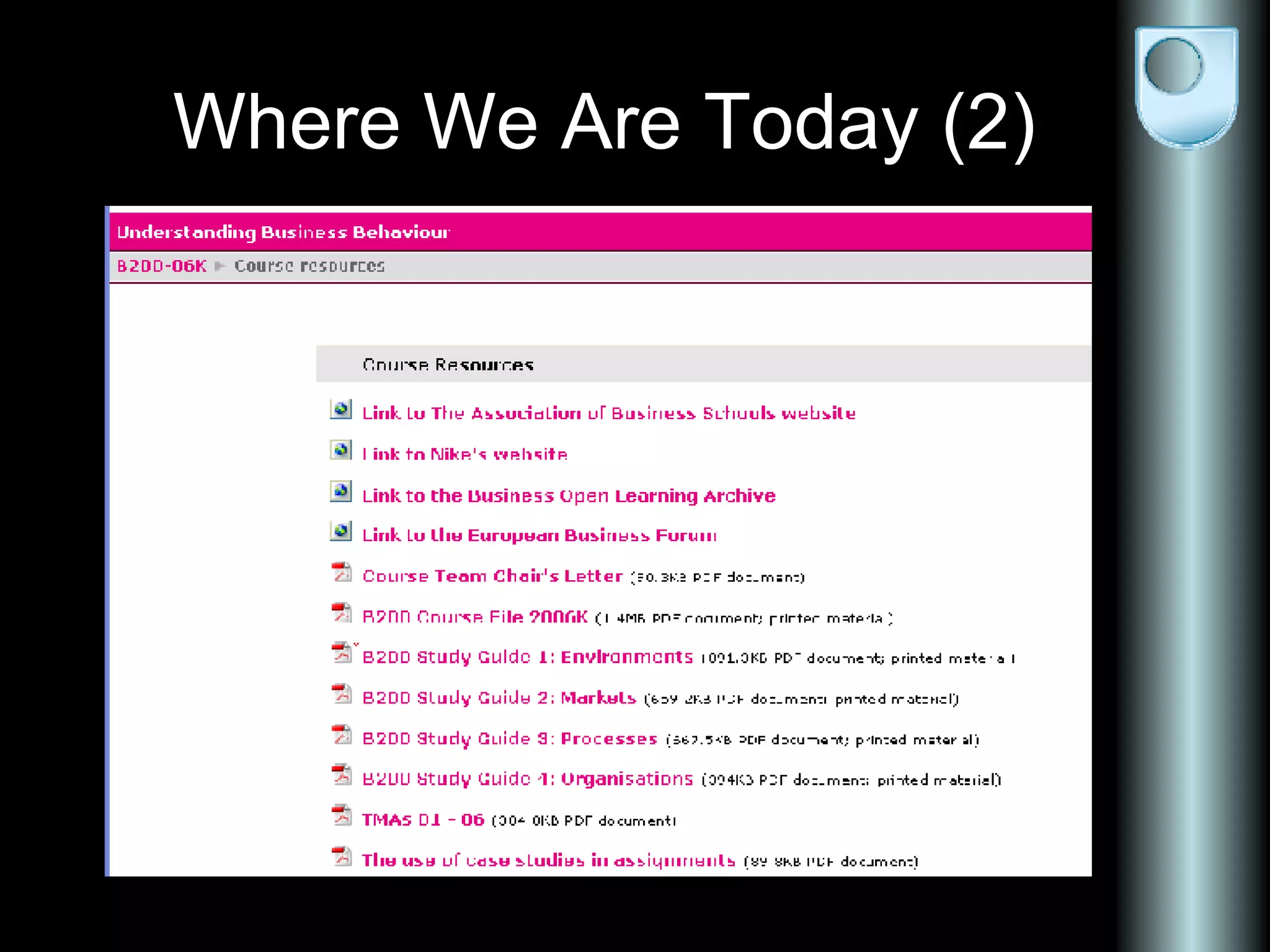 Where We Are Today (2)