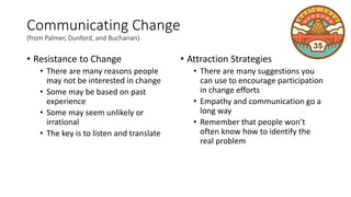 Mapping Domain Knowledge for Leading and Managing Change Slide 51