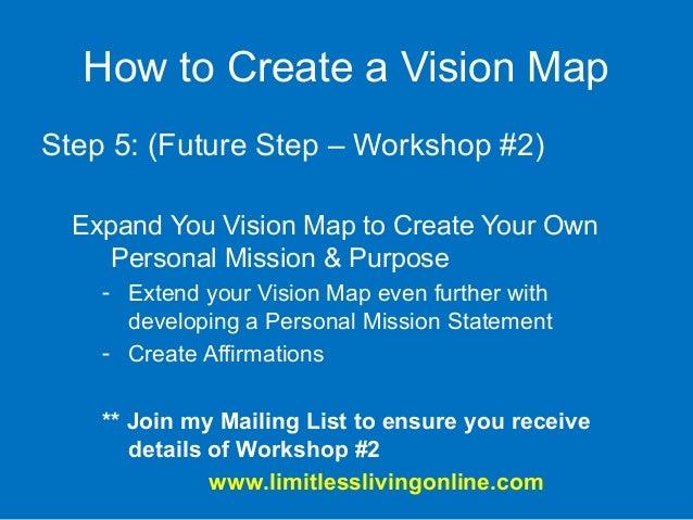 Vision Map Workshop: Create the Life You Want with Vision Maps