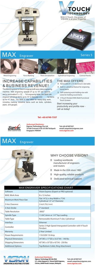 Vision Max Engraver Machine