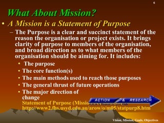 Vision Mission Goals and Objectives for the School Library Media Center ...