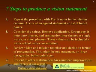 Vision mission goals objectives 2007 version | PPTX