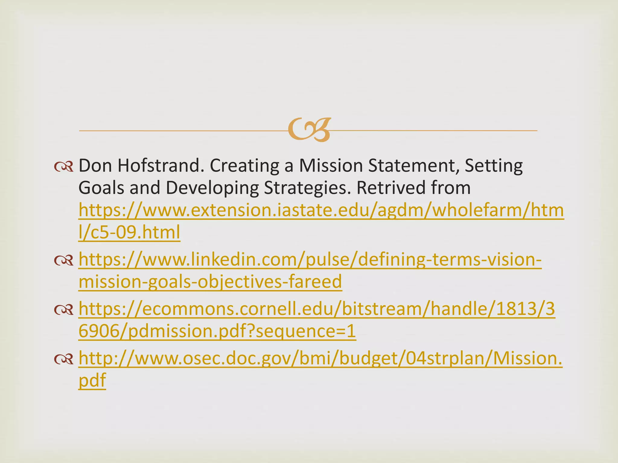 Vision, mission, philosophy and goals | PPTX