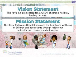 The Royal Children's Hospital, a GREAT children's hospital,
leading the way.
The Royal Children's Hospital improves the health and wellbeing
of children and adolescents through leadership
in healthcare, research and education.
 