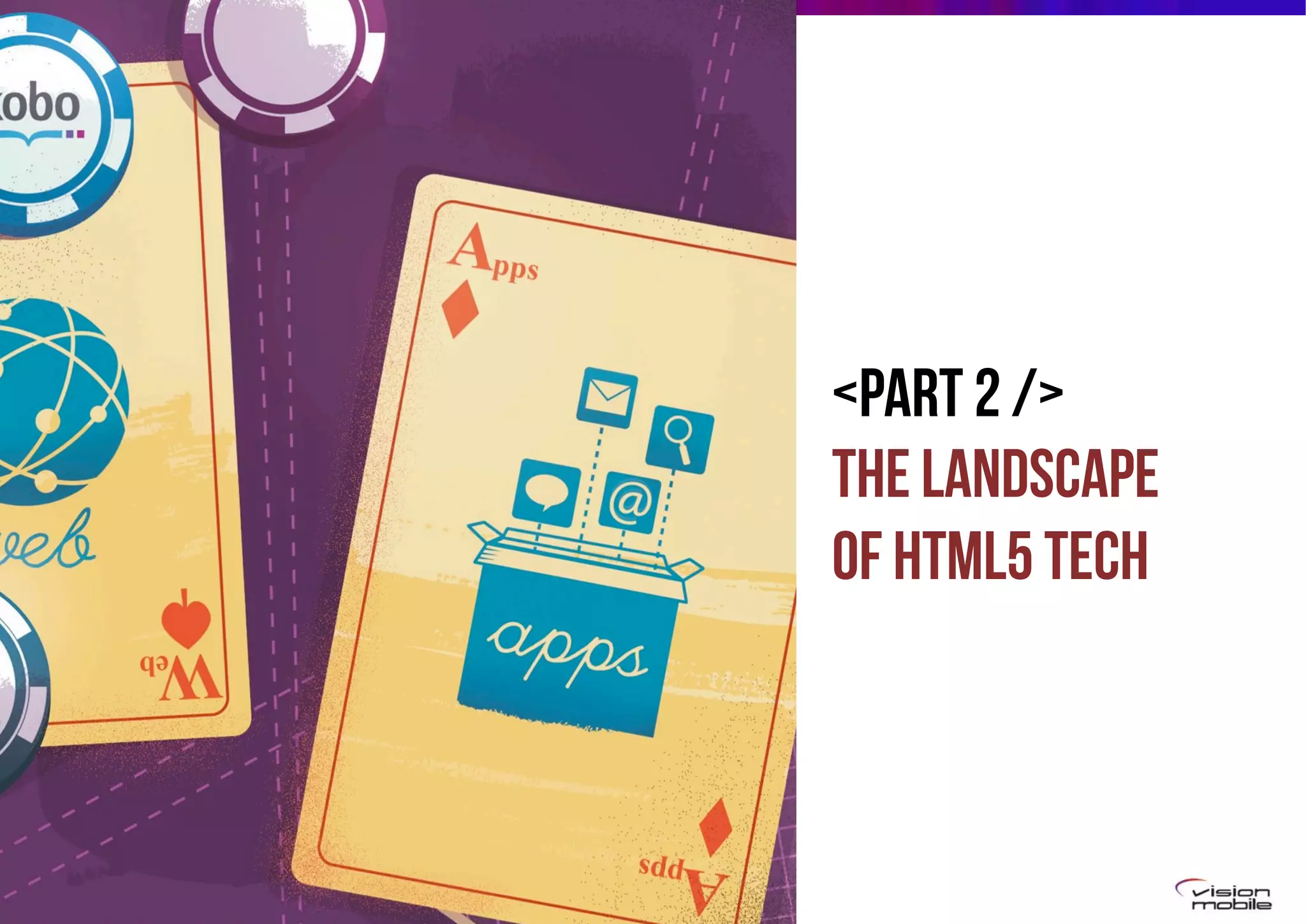 <Part 2 />
THE LANDSCAPE
of HTML5 tech

Page 10

 