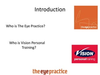 Vision Practice Examples Vision Nutrition Exercise | PPTX