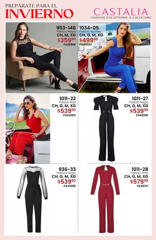 953-146
Palazzo Negro
CH, M, XG
$35990
PA288NE
1034-05
Palazzo Azul Rey
CH, G, M, XG
$49990
PA400AZ
1011-22
Palazzo Rojo
CH, G, M, XG
$53990
PA432RO
1011-27
Palazzo Negro
CH, G, M, XG
$53990
PA432NE
936-33
Palazzo Negro
CH, G, M, XG
$53990
PA432NE
1011-28
Palazzo Tinto
CH, G, M, XG
$57990
PA463TI
 