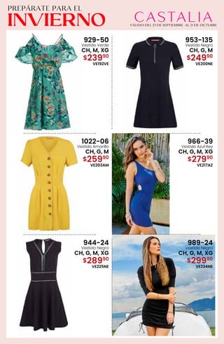 929-50
Vestido Verde
CH, M, XG
$23990
VE192VE
953-135
Vestido Negro
CH, G, M
$24990
VE200NE
1022-06
Vestido Amarillo
CH, G, M
$25990
VE203AM
966-39
Vestido Azul Rey
CH, G, M, XG
$27990
VE217AZ
944-24
Vestido Negro
CH, G, M, XG
$28990
VE225NE
989-24
Vestido Negro
CH, G, M, XG
$29990
VE234NE
 