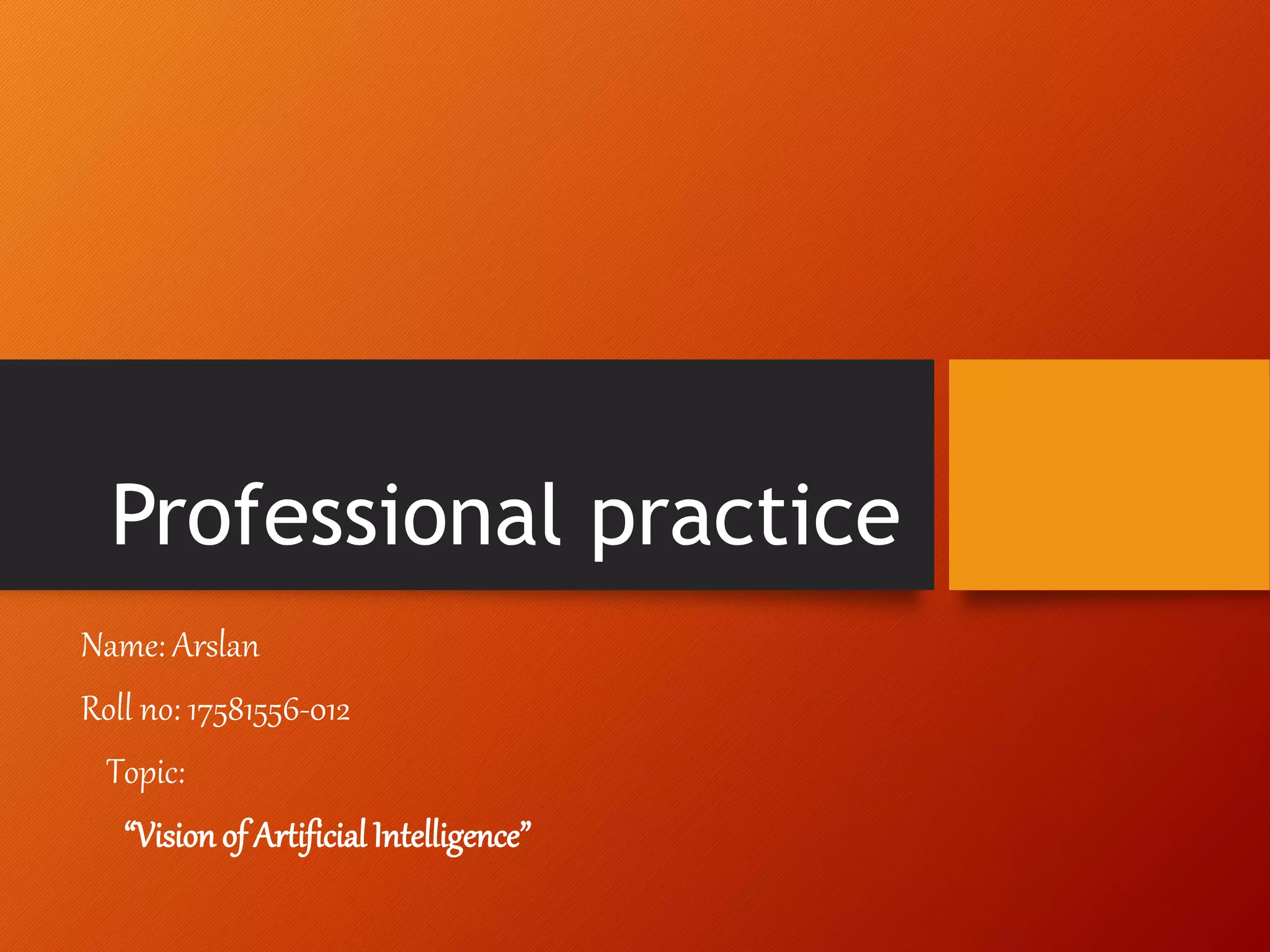 Vision of artificial intelligence (1)