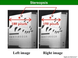 Stereopsis
Ogale and Aloimonos**
 