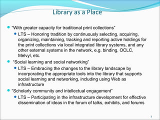 ppt - re-aligning library culture to meet user needs:... Vision of Library Technical Services | PPT