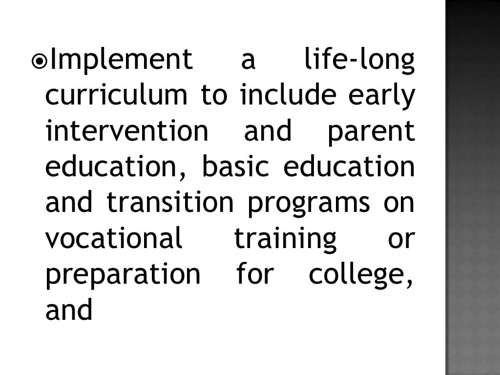 Vision, Policy, Goal and Objectives of Special Education in the Phili…
