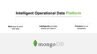 Intelligent Operational Data Platform
Best way to work
with data
Intelligently put data
where you want it
Freedom to run
anywhere
 