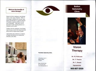 Vision therapy triptico