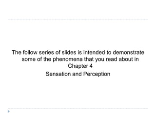 sensation and perception research paper topics